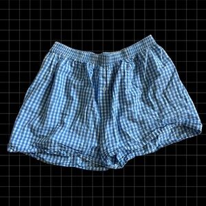 Blue Gingham Women’s Shorts